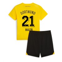 Borussia Dortmund Donyell Malen #21 Replica Home Minikit 2023-24 Short Sleeve (+ pants)